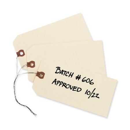 Avery Dennison Avery, Double Wired Shipping Tags, 13pt. Stock, 6 1/4 X 3 1/8, Manila, 1000PK 12608